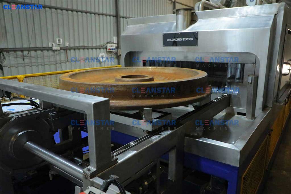 railway wheel cleaning process