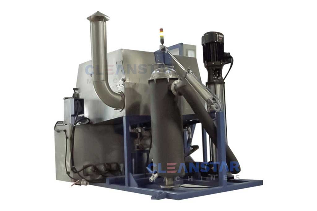 Automatic crate washer with advanced cleaning technology.