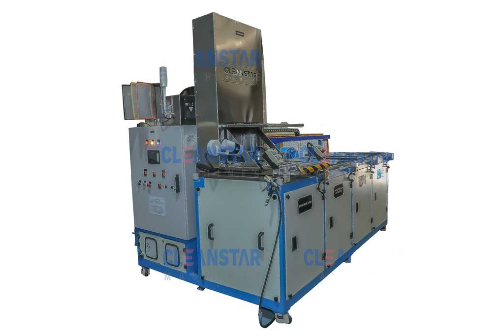 Heavy-duty industrial ultrasonic cleaning system for industrial maintenance.