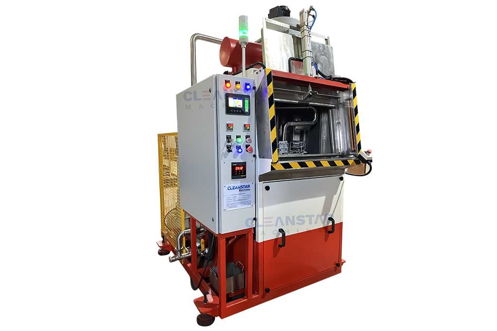 side view of small parts washer