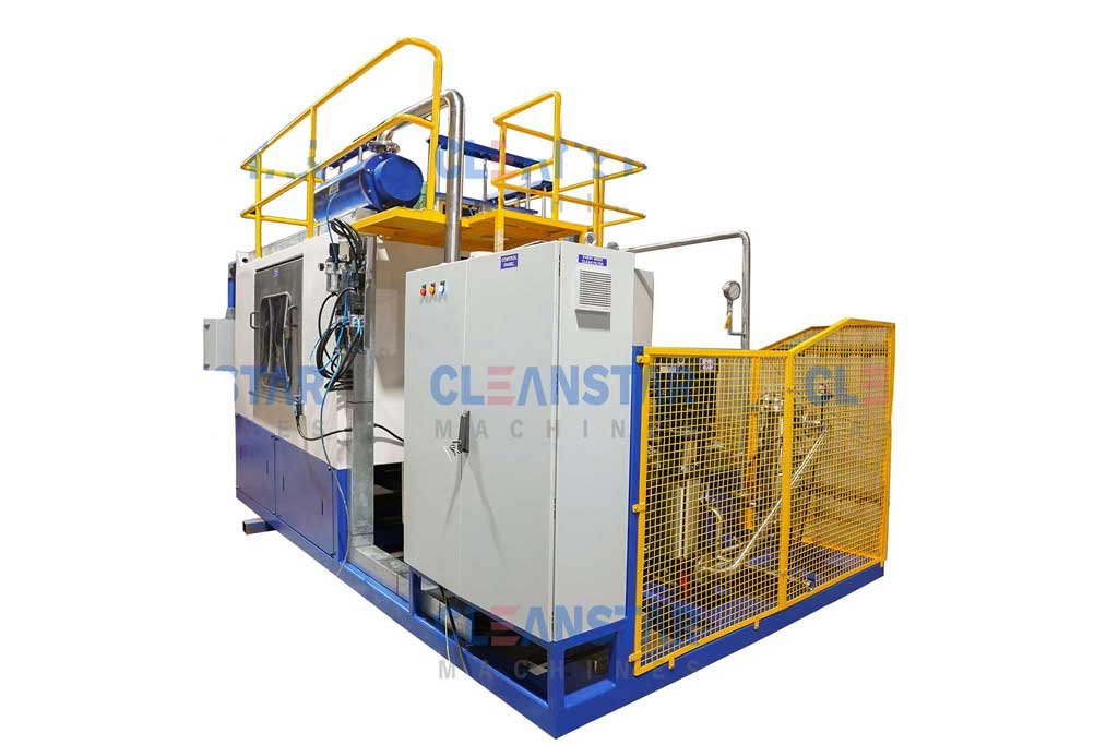 side view of rotary indexing type component cleaning machine