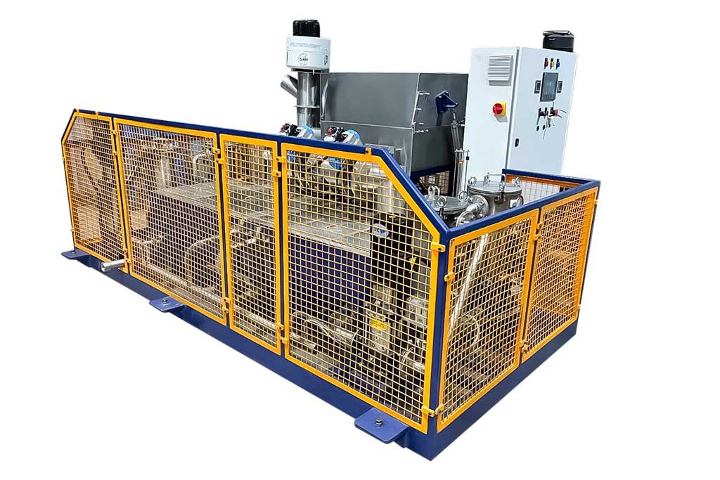 back view of industrial component washing machine