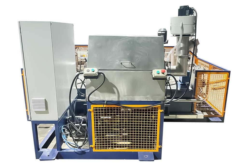 front view of industrial component washing machine