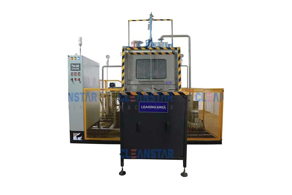 front view of single chamber multi process spray cleaning machine
