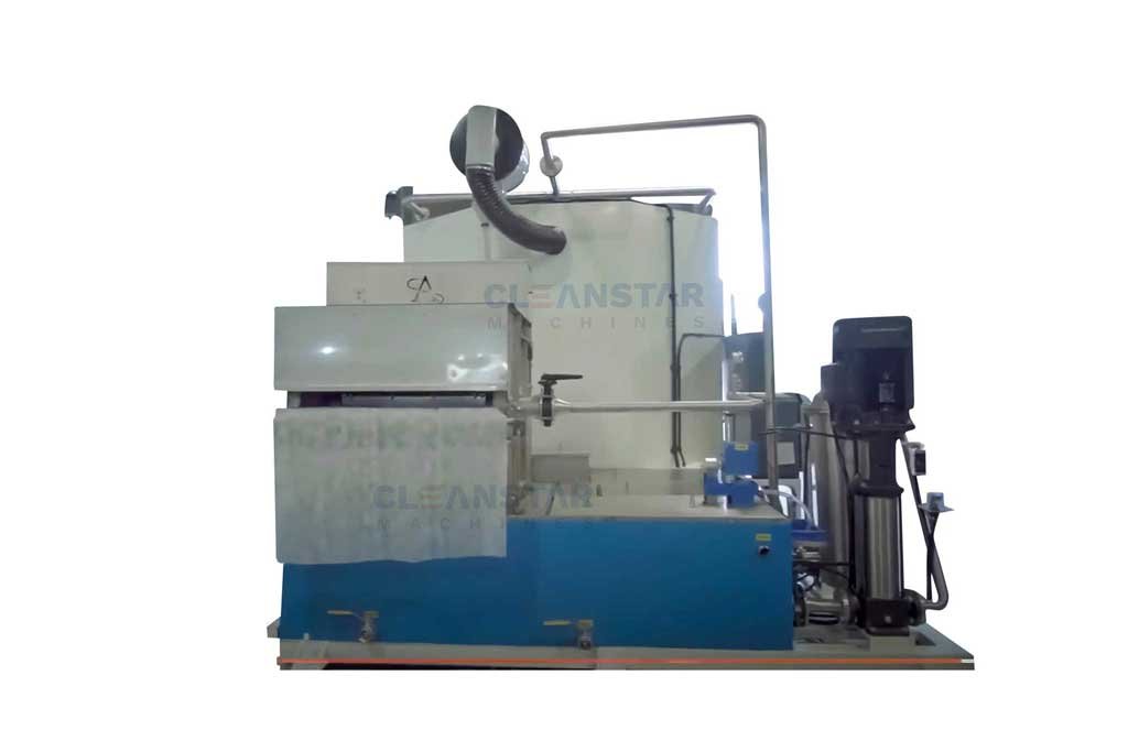 back view of single component cleaning machine