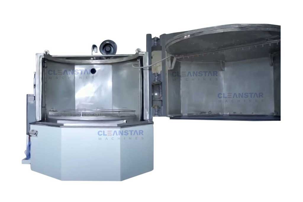 front view of single component cleaning machine
